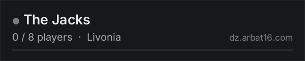 The Jacks on the AR16 DayZ server list