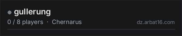 gullerung on the AR16 DayZ server list
