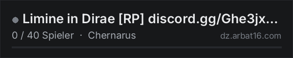 Limine in Dirae RP discord.gg/Ghe3jx4FWv in der DayZ-Serverliste von AR16