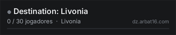 Destination: Livonia na lista de servidores de DayZ da AR16