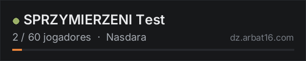SPRZYMIERZENI Test na lista de servidores de DayZ da AR16