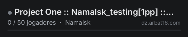 Project One :: Namalsk_testing1pp :: Vanilla++,maping,mods na lista de servidores de DayZ da AR16