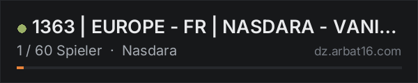 1363 | EUROPE - FR | NASDARA - VANILLA in der DayZ-Serverliste von AR16