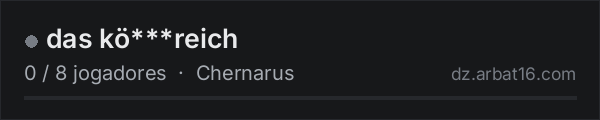 das kö***reich na lista de servidores de DayZ da AR16