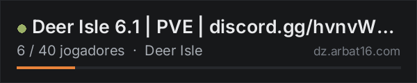Deer Isle 6.1 | PVE | discord.gg/hvnvWNPfDM na lista de servidores de DayZ da AR16
