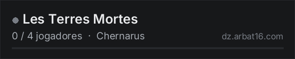 Les Terres Mortes na lista de servidores de DayZ da AR16