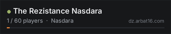 The Rezistance Nasdara on the AR16 DayZ server list