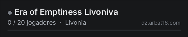 Era of Emptiness Livoniva na lista de servidores de DayZ da AR16