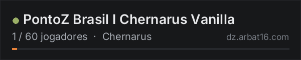 PontoZ Brasil I Chernarus Vanilla na lista de servidores de DayZ da AR16