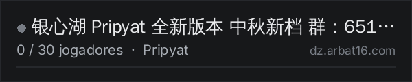 银心湖 Pripyat 全新版本 中秋新档 群:651544437 na lista de servidores de DayZ da AR16