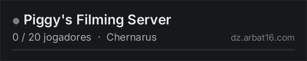 Piggy's Filming Server na lista de servidores de DayZ da AR16