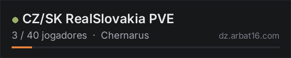 CZ/SK RealSlovakia PVE na lista de servidores de DayZ da AR16