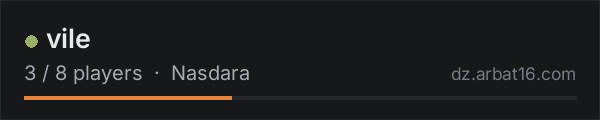 vile on the AR16 DayZ server list