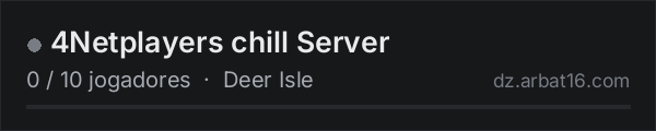 4Netplayers chill Server na lista de servidores de DayZ da AR16