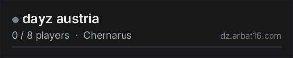 dayz austria on the AR16 DayZ server list