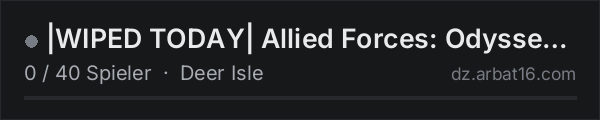 |WIPED TODAY| Allied Forces: Odyssey | Deerisle | PvE w/ PvP Zo in der DayZ-Serverliste von AR16