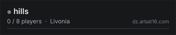 hills on the AR16 DayZ server list