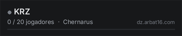 KRZ na lista de servidores de DayZ da AR16