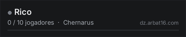 Rico na lista de servidores de DayZ da AR16