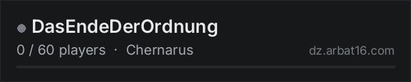 DasEndeDerOrdnung on the AR16 DayZ server list