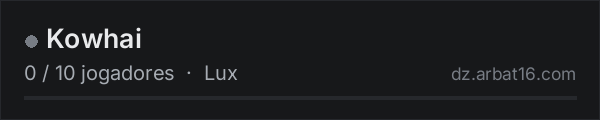 Kowhai na lista de servidores de DayZ da AR16