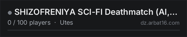 SHIZOFRENIYA SCI-FI Deathmatch (AI,RANG,PatrolHelicopter,Patrol on the AR16 DayZ server list