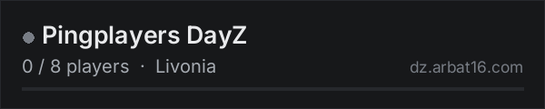 Pingplayers DayZ on the AR16 DayZ server list
