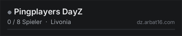 Pingplayers DayZ in der DayZ-Serverliste von AR16