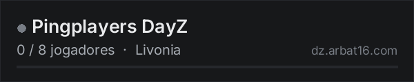 Pingplayers DayZ na lista de servidores de DayZ da AR16