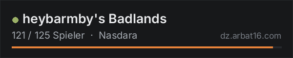 heybarmby's Badlands in der DayZ-Serverliste von AR16