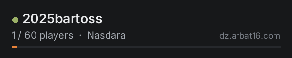 2025bartoss on the AR16 DayZ server list