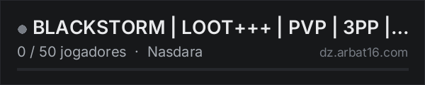 BLACKSTORM | LOOT+++ |  PVP |  3PP | 3 MAN GROUP |  NO STAMINA na lista de servidores de DayZ da AR16