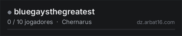bluegaysthegreatest na lista de servidores de DayZ da AR16