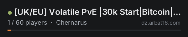 UK/EU Volatile PvE |30k Start|Bitcoin|Custom POIs|Heliz on the AR16 DayZ server list