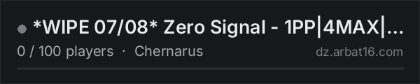 *WIPE 07/08* Zero Signal - 1PP|4MAX|EVENTS|LOOT|HELI on the AR16 DayZ server list
