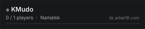 KMudo on the AR16 DayZ server list