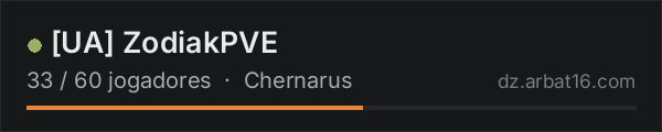 [UA] ZodiakPVE na lista de servidores de DayZ da AR16
