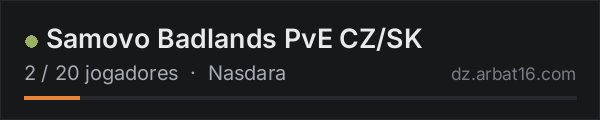 Samovo Badlands PvE CZ/SK na lista de servidores de DayZ da AR16