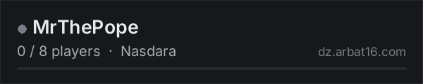 MrThePope on the AR16 DayZ server list