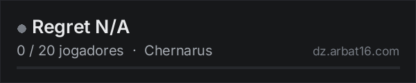 Regret N/A na lista de servidores de DayZ da AR16