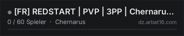 [FR] REDSTART | PVP | 3PP | Chernarus | Dev in der DayZ-Serverliste von AR16