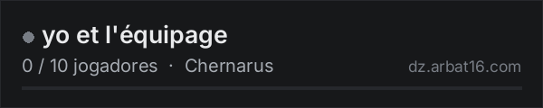yo et l'équipage na lista de servidores de DayZ da AR16