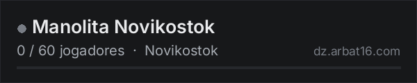 Manolita Novikostok na lista de servidores de DayZ da AR16