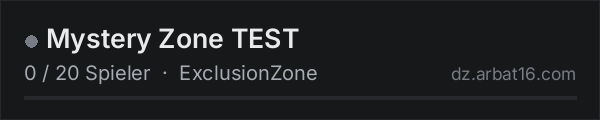 Mystery Zone TEST in der DayZ-Serverliste von AR16
