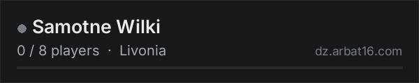 Samotne Wilki on the AR16 DayZ server list