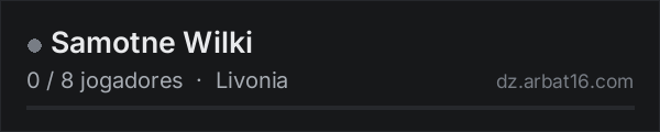 Samotne Wilki na lista de servidores de DayZ da AR16