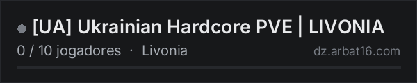 [UA] Ukrainian Hardcore PVE | LIVONIA na lista de servidores de DayZ da AR16