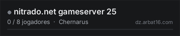nitrado.net gameserver 25 na lista de servidores de DayZ da AR16