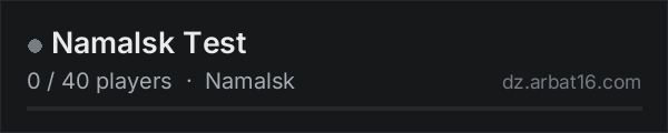 Namalsk Test on the AR16 DayZ server list