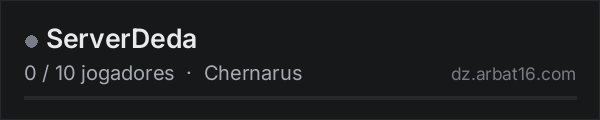 ServerDeda na lista de servidores de DayZ da AR16